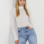ENDLESS ROSE - Turtle neck Long Sleeve Knit Top - TOPS available at Objectrare