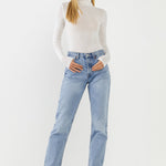 ENDLESS ROSE - Turtle neck Long Sleeve Knit Top - TOPS available at Objectrare