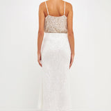 Sequins Cowl Neck Top