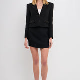 Cropped Tweed Blazer