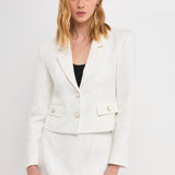 Cropped Tweed Blazer