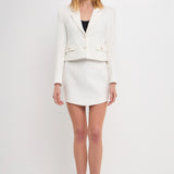 Cropped Tweed Blazer