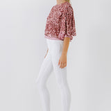 Sequin Flutter Sleeve Top