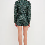 ENDLESS ROSE - Sequin Romper - ROMPERS available at Objectrare