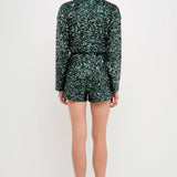 ENDLESS ROSE - Sequin Romper - ROMPERS available at Objectrare