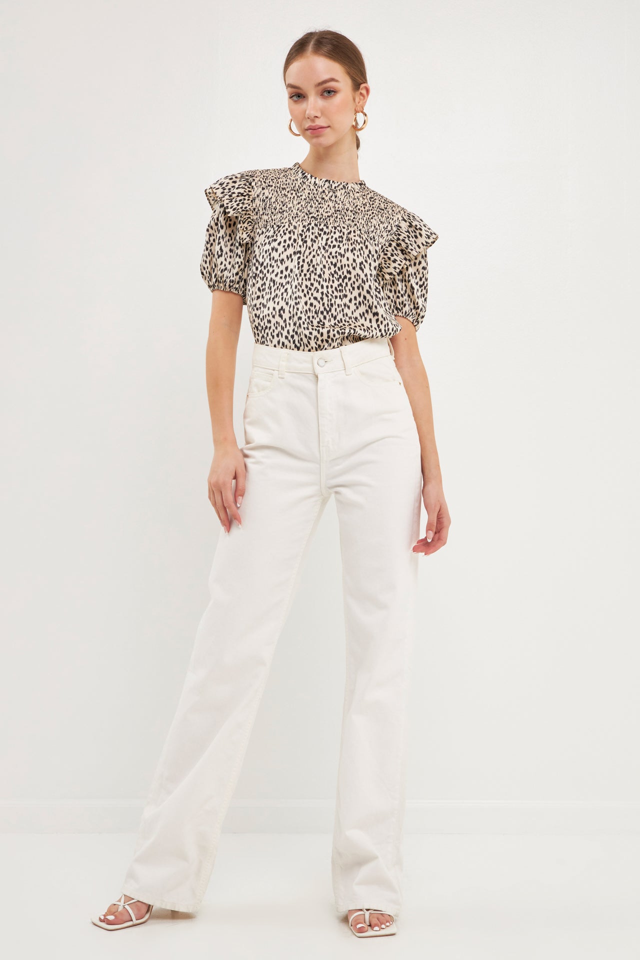 ENDLESS ROSE - Leopard Ruffle Blouse - SHIRTS & BLOUSES available at Objectrare