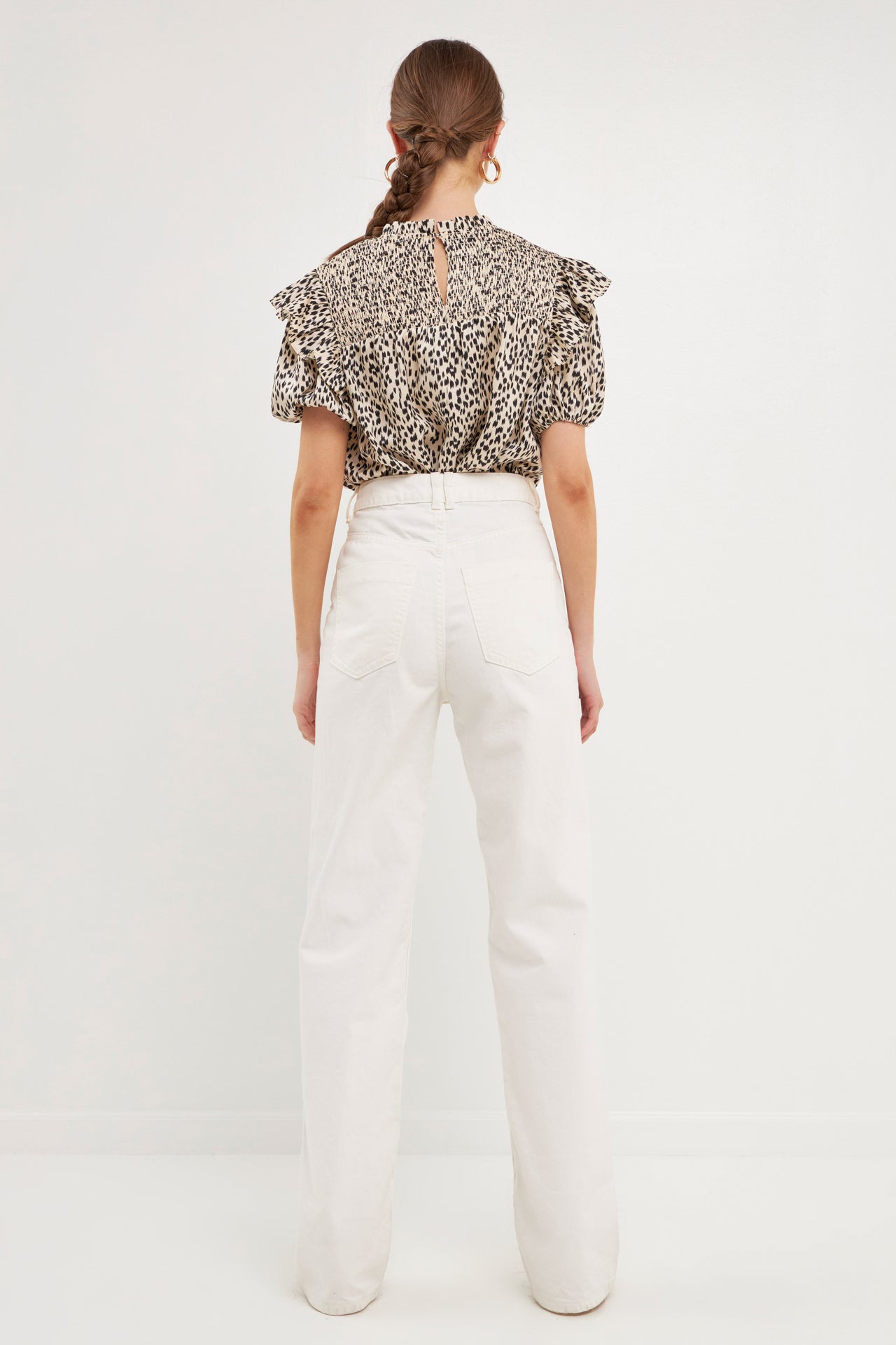ENDLESS ROSE - Leopard Ruffle Blouse - SHIRTS & BLOUSES available at Objectrare