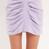 Draped Linen Mini Skirt