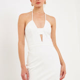 Halter Neck Cut Out Mini Dress