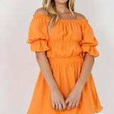 Off the Shoulder Flounced Mini