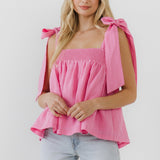 Bow Tie Flounce Top