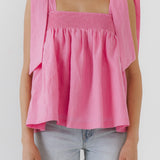 Bow Tie Flounce Top