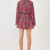 Floral Pleated Bubbled Top