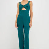 Soft Touch Plisse Twist Jumpsuit