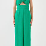 Soft Touch Plisse Twist Jumpsuit