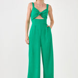 Soft Touch Plisse Twist Jumpsuit