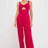Soft Touch Plisse Twist Jumpsuit