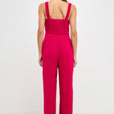 Soft Touch Plisse Twist Jumpsuit