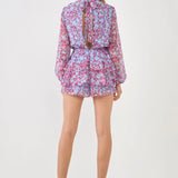 Long-Sleeve Floral Romper