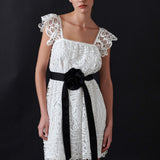 Flounce Laced Mini Dress