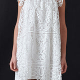 Flounce Laced Mini Dress