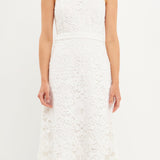 Floral Crochet Lace Cut-Out Midi Dress