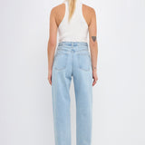 Cross Haltered Soft Rib Knit Tank