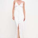 Satin Button Down Maxi