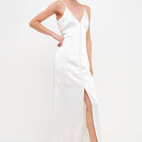 Satin Button Down Maxi