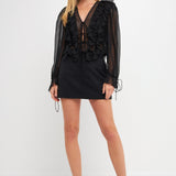 ENDLESS ROSE - Multi Ruffled Long Sleeve Blouse - SHIRTS & BLOUSES available at Objectrare