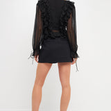 ENDLESS ROSE - Multi Ruffled Long Sleeve Blouse - SHIRTS & BLOUSES available at Objectrare