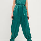 Side Bow Tie Slit Jumpsuit