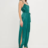 Side Bow Tie Slit Jumpsuit