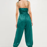 Side Bow Tie Slit Jumpsuit