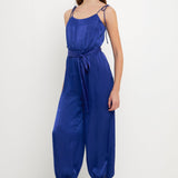 Side Bow Tie Slit Jumpsuit