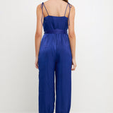 Side Bow Tie Slit Jumpsuit