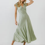 Asymmetrical Ruffle Maxi Dress