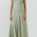 Asymmetrical Ruffle Maxi Dress