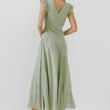 Asymmetrical Ruffle Maxi Dress