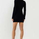 Square neckline Knit Mini Dress