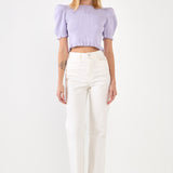 Back Tied Straps Knit Top