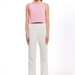 ENDLESS ROSE - Trim Detail Knit Tank Top - CAMI TOPS & TANK available at Objectrare