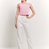 ENDLESS ROSE - Trim Detail Knit Tank Top - CAMI TOPS & TANK available at Objectrare