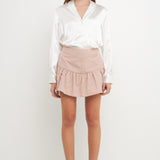 High-Waisted Ruffled Skort