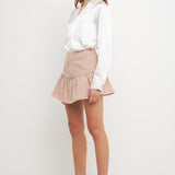 High-Waisted Ruffled Skort