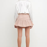 High-Waisted Ruffled Skort