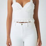 Ruffle Detail Bustier Top