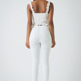Ruffle Detail Bustier Top