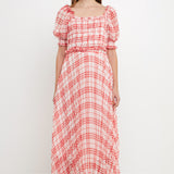 Gingham Smocked Top