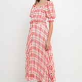 Gingham Smocked Top